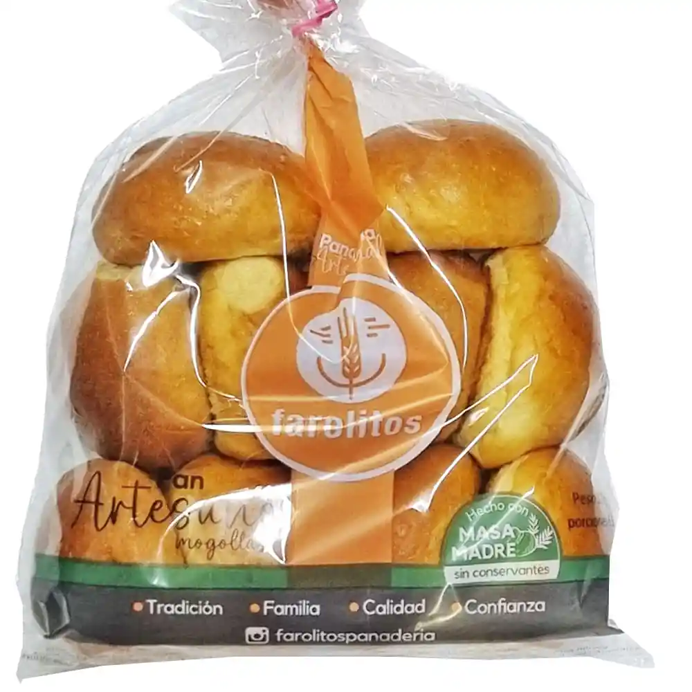 Pan Artesano Mogollas Farolitos*320gr