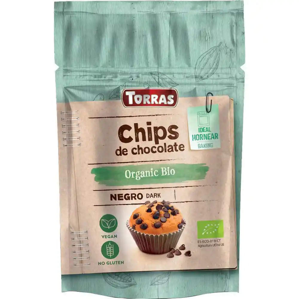 Chips Chocolate Negro 52% Cacao Orga Torras