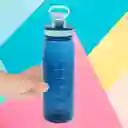 Miniso Botella de Plástico Para Deportes Con Asa Azul 900 mL