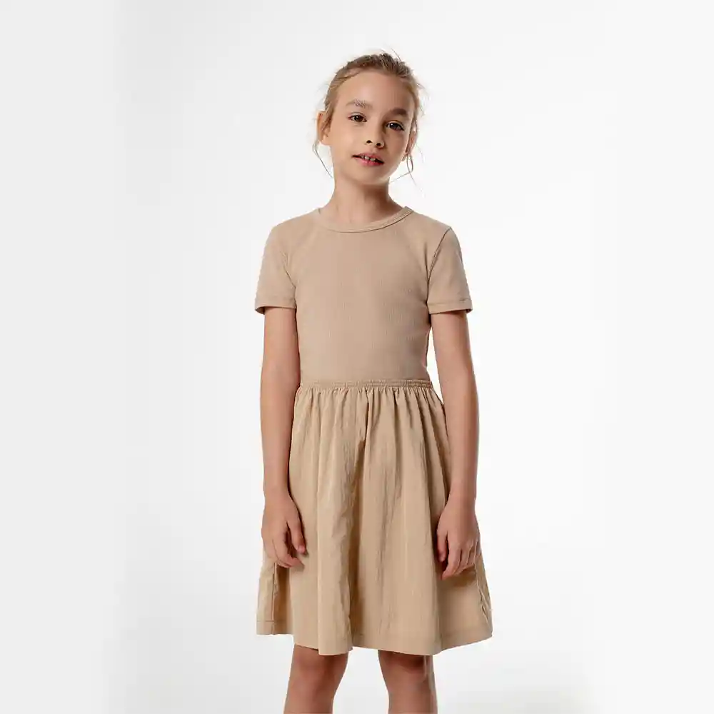 Vestido Corto Manga Corta Kids Femenino Lucot Gef Talla 4