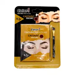 Color-1 Tintura para Cejas Tono Castaño Oscuro con Pincel