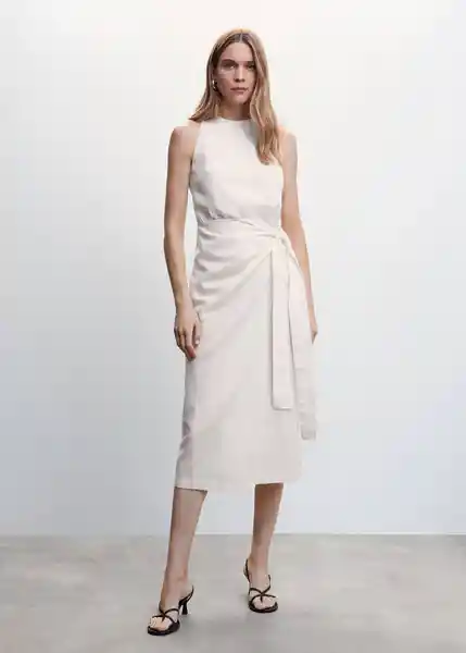 Vestido Lina-H Blanco Talla XS Mujer Mango