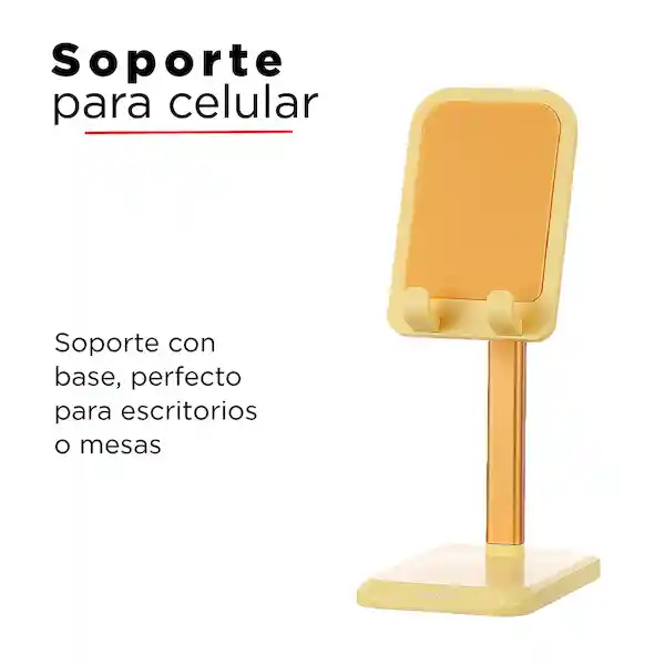 Miniso Soporte Para Celular Para Escritorio Ajustable Amarillo