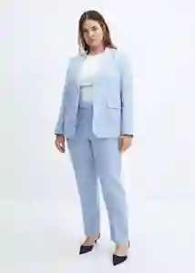 Blazer Americana Boreli Celeste Talla 38 Mujer Mango