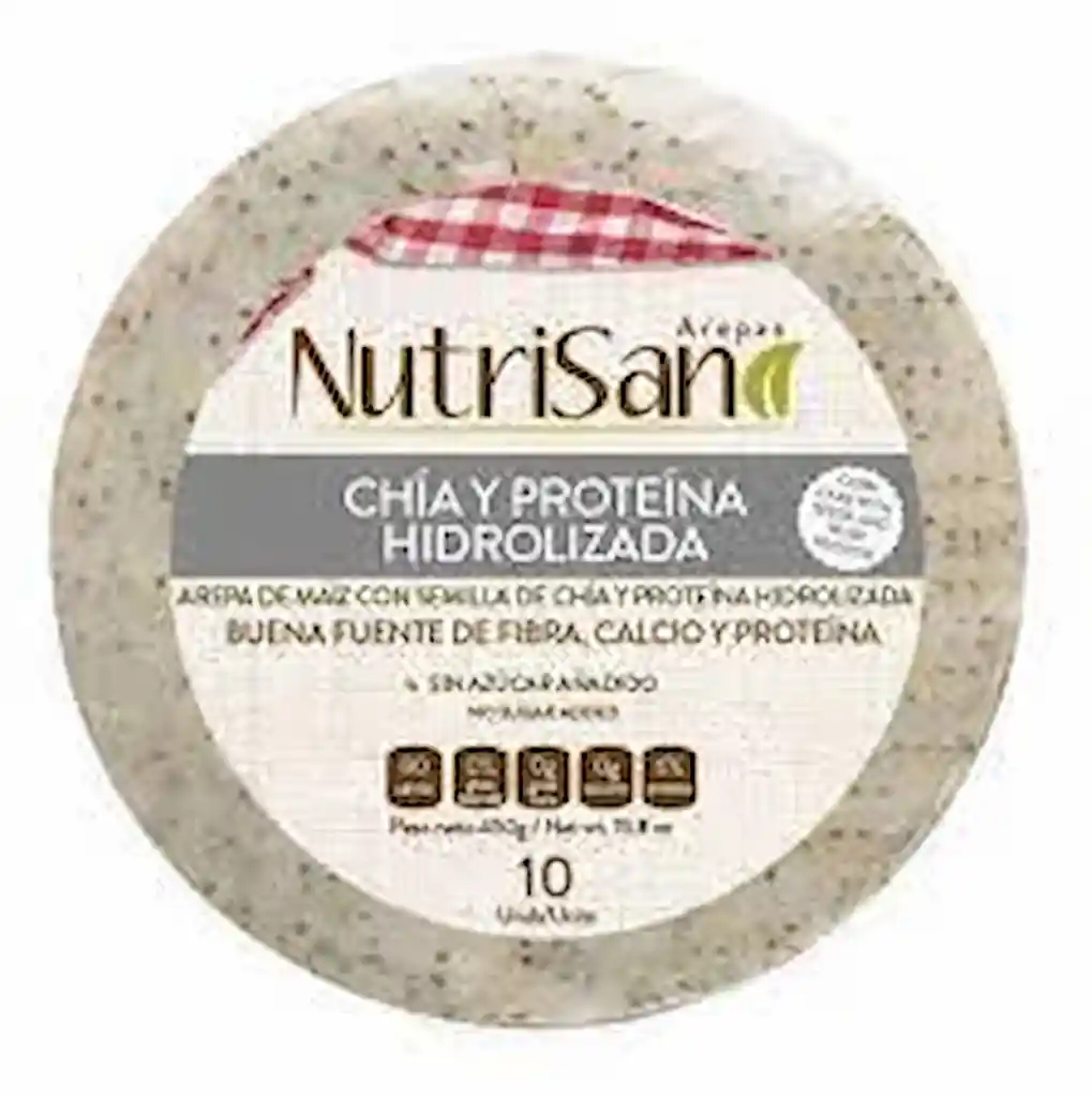 Nutrisano Arepa de Chia y Proteina Hidrolizada