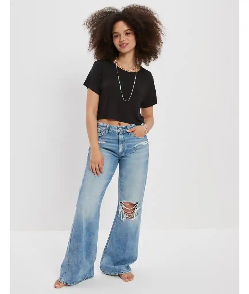 Camiseta Mujer Negro Talla MEDIUM 400388201226 American Eagle