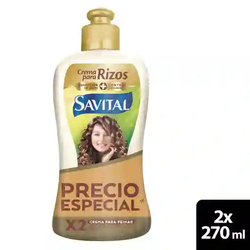 Crema Peinar Argan y Sabila X2 Savital