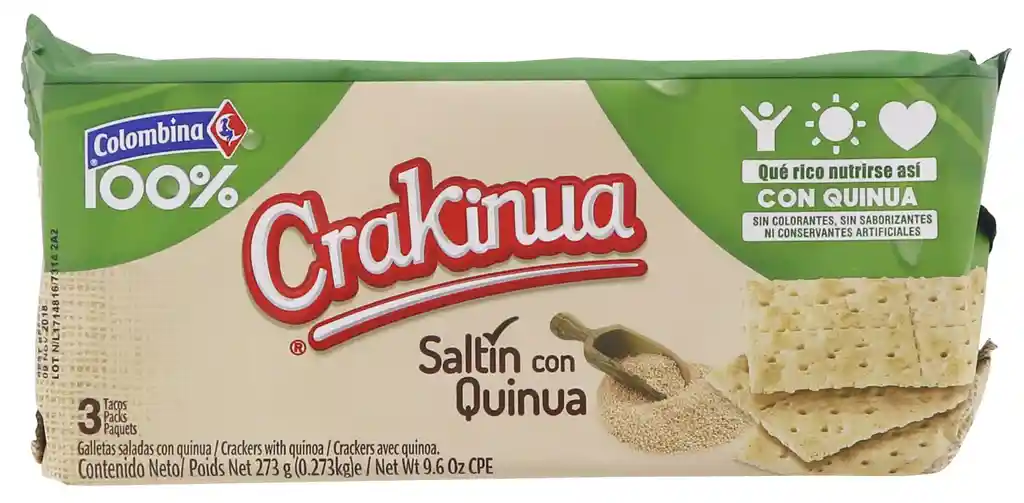 Crakinua Galleta Saltín con Quinua