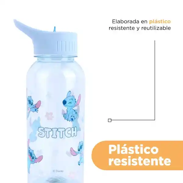 Disney Botilo Plástico Con Pitillo Série Lilo & Stitch 1000 mL