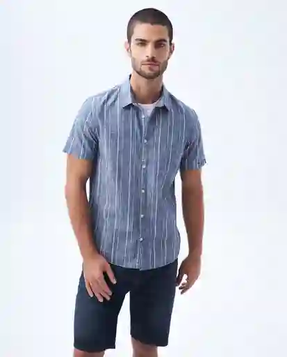 Camisa Hombre Color Azul Talla M 812F002 Americanino