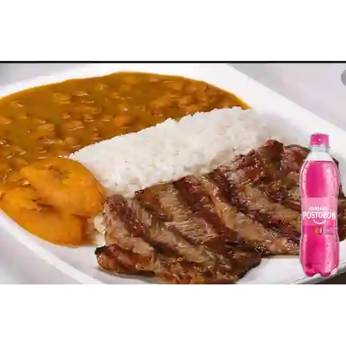 Combo Carne Asada + Manzana Postobon 400 ml