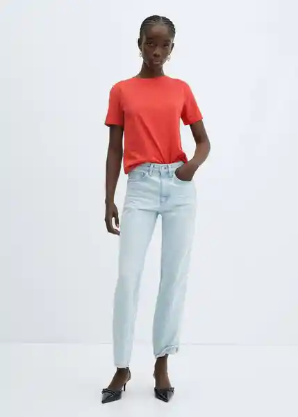 Camiseta Chalaca Rojo Talla M Mujer Mango
