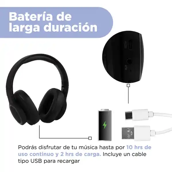 Audífonos Inalambrico Elegant Serie Negro Mod P16 Miniso