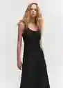 Vestido Lucas Negro Talla M Mujer Mango