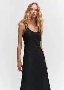 Vestido Lucas Negro Talla M Mujer Mango