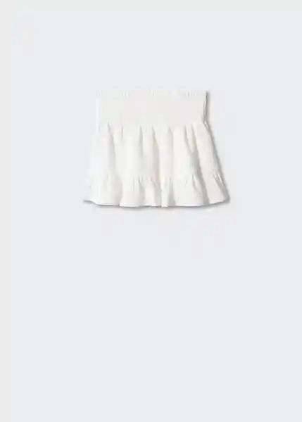 Falda Chios Blanco Talla 10 Niñas Mango