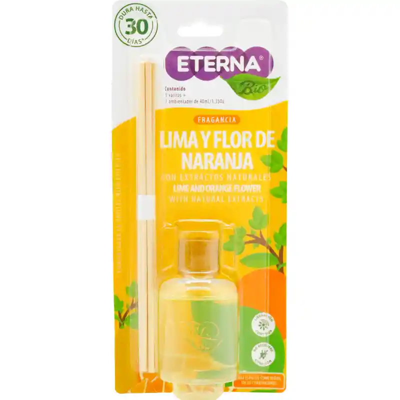 Eterna Ambientador Varitas Lima y Naranja