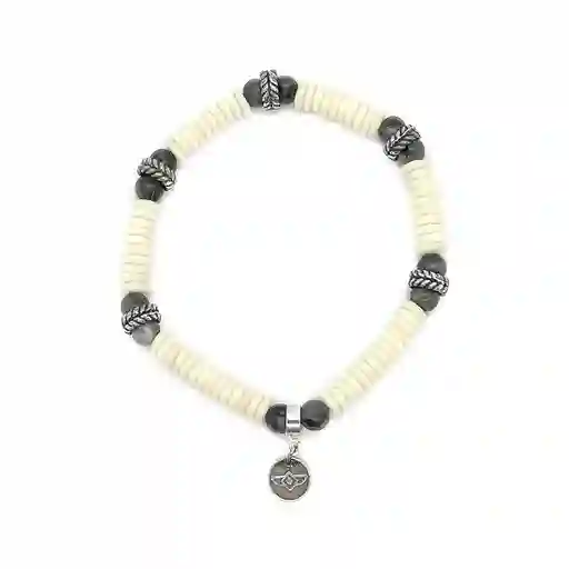 Invicta Pulsera Blanco Plata y Negro Inv35918