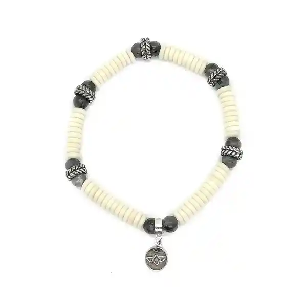 Invicta Pulsera Blanco Plata y Negro Inv35918