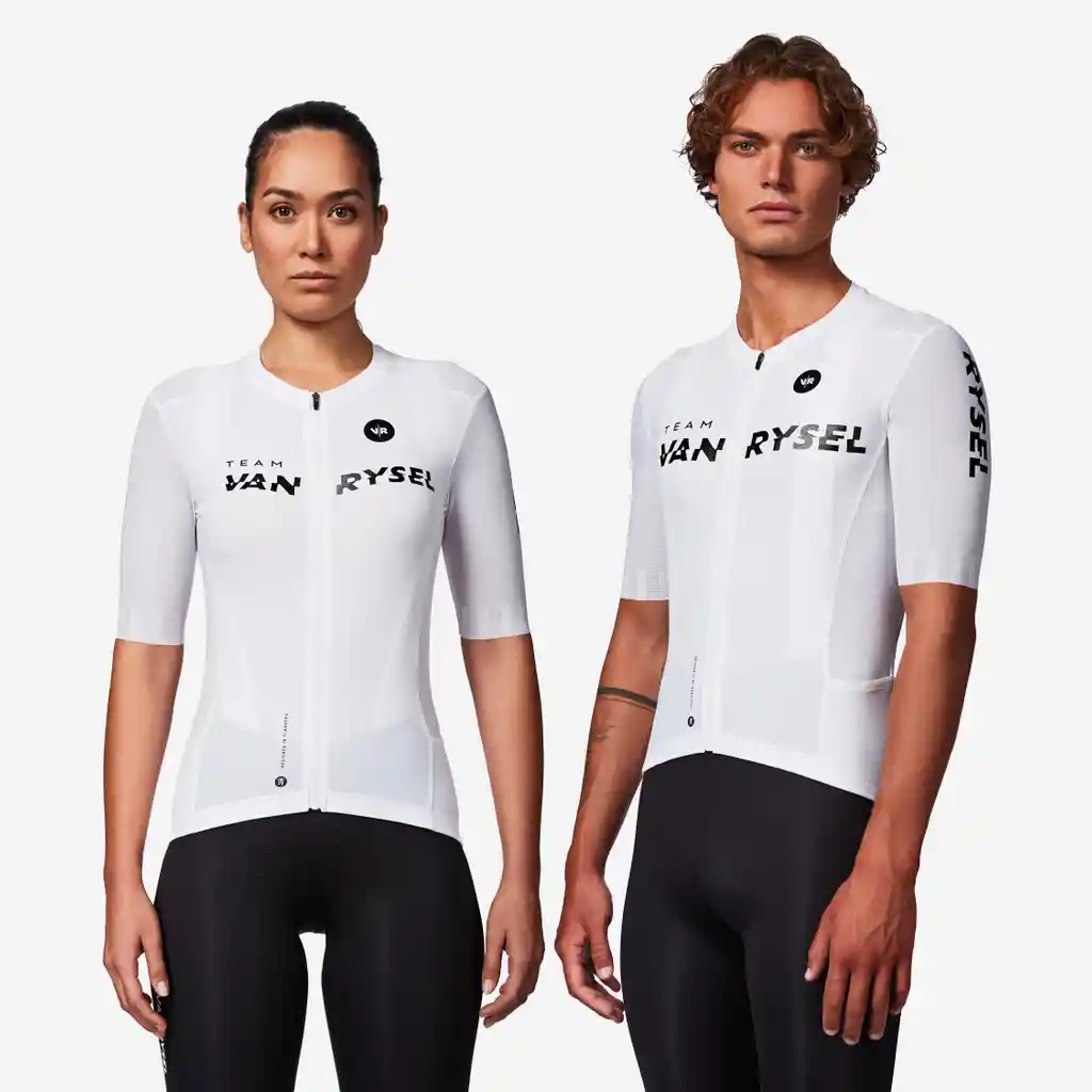 Jersey de Ciclismo Ajustada Unisex Van Rysel Rcr-r 2 - Blanco