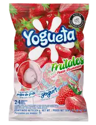Yogueta Chupeta de Caramelo con Centro Masticable de Yogurt