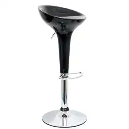 M+Design Silla Bar Ajustable Negro Verona M