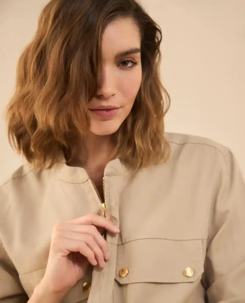 Chaqueta Beige Pardo Claro Talla XS 422G010 Esprit