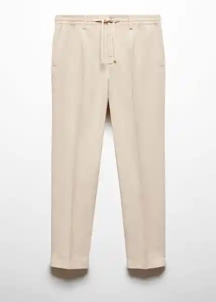 Pantalón Delave Beige Talla 44 Hombre Mango