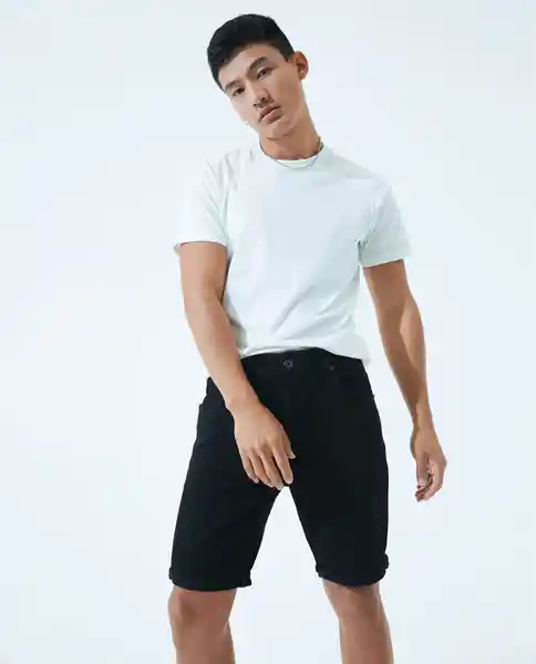 Bermuda Hombre Negro Talla 36 550D001 Americanino