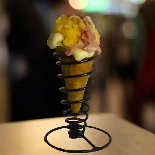 Patacón relleno tropical