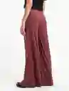  Pantalon Neru Cafe Maranon Oscuro Talla 10 Naf-Naf 