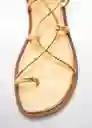 Sandalias Gozo1 Oro Talla 35 Mujer Mango