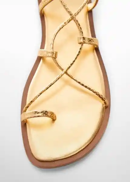 Sandalias Gozo1 Oro Talla 35 Mujer Mango