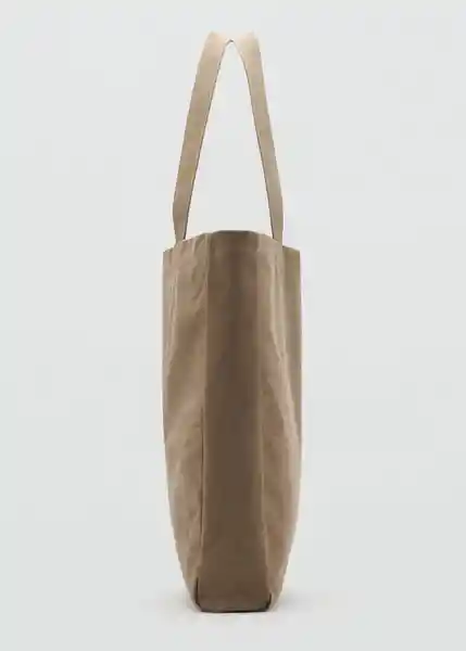 Bolso Tote Taupe Talla 99 Hombre Mango