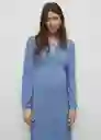 Vestido Pomelom Azul Talla M Mujer Mango