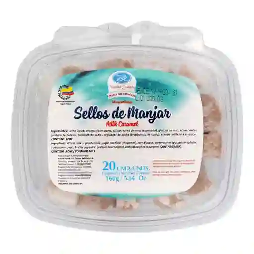 Sellitos de Manjar X20 Unds Dulces Del Valle
