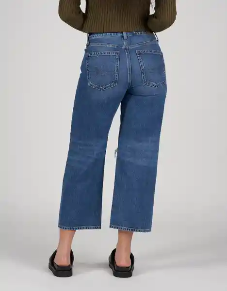 American Eagle Jean Corto Rotos Lavado Medio T. 6 Regular
