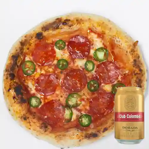Combo Pizza Vibora + Club col. Dorada Lta 330ml