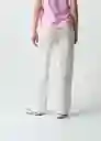 Pantalón Mujer Crudo Marfil Claro T L 432G084 Naf Naf