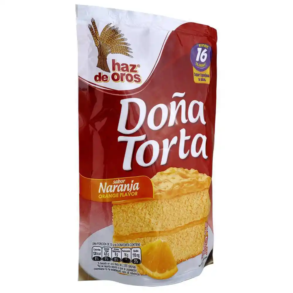 Doña Torta Mezcla para Torta Sabor Naranja