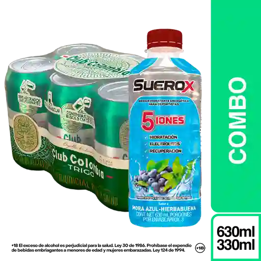 Combo Club Colombia Trigo + Suerox Mora Azul