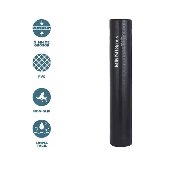 Tapete de Yoga Antideslizante de Doble Cara Negra 5 mm Miniso