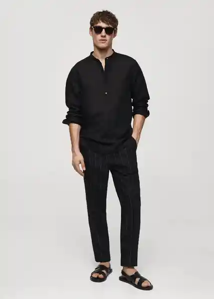 Pantalón Tunis Negro Talla 44 Hombre Mango