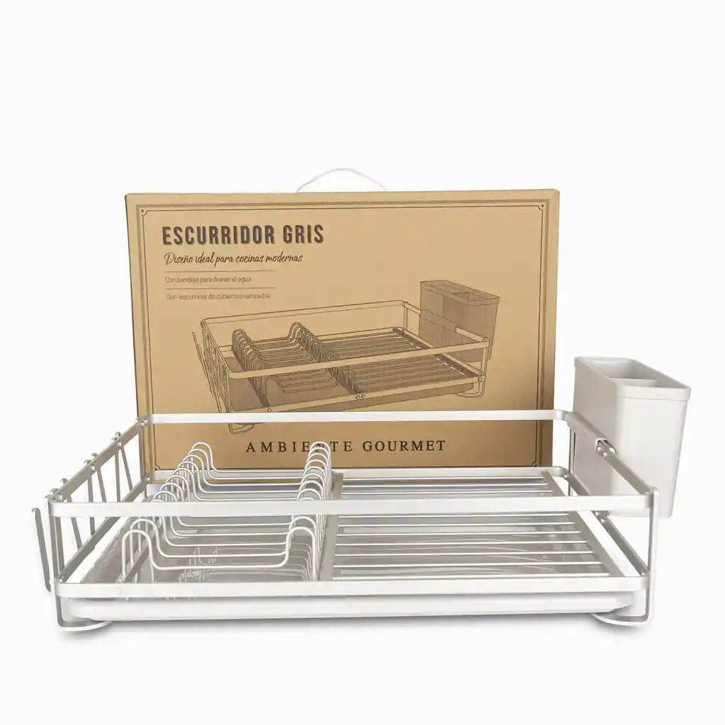 Escurridor Gris 11.5 x 43 x 30 cm Ambiente Gourmet