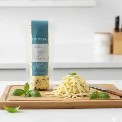 Queso Hilado Con Albahaca – Toledales