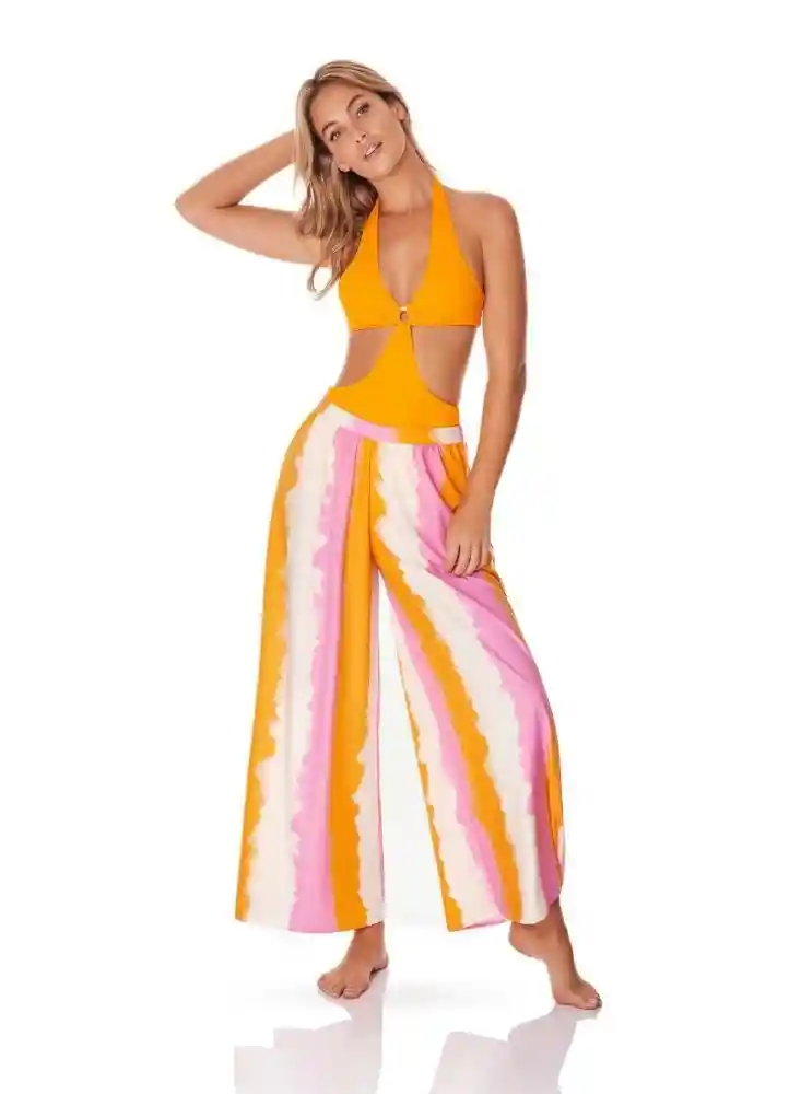 Pantalon Ancho L-naranja