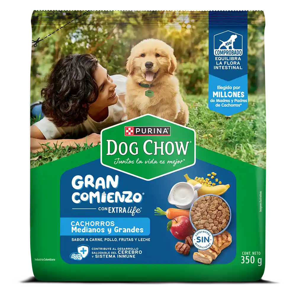 Comida para perro Dog Chow Cachorros Gran Comienzo Medianos y Grandes x 350g