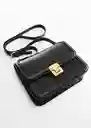 Bolso Carmen Negro Mujer Mango