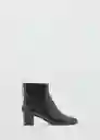 Botines Claro Negro Talla 38 Mujer Mango