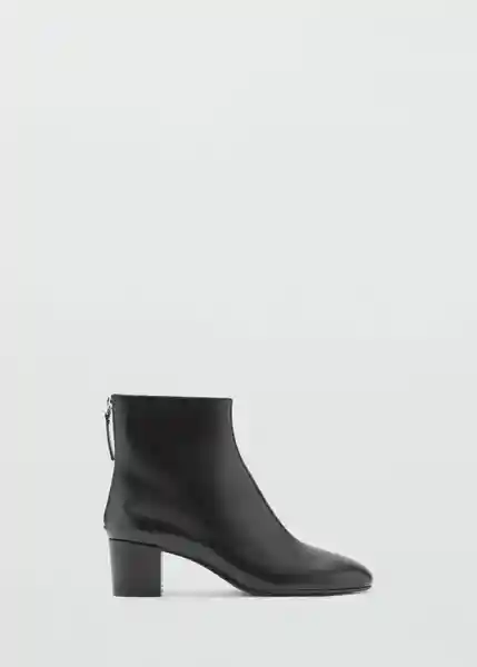 Botines Claro Negro Talla 38 Mujer Mango